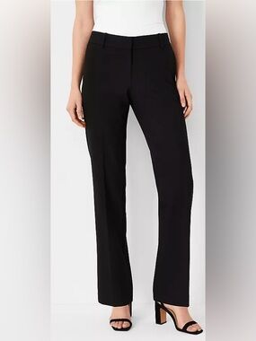 Ann Taylor Black Straight-Leg Dress Pants
